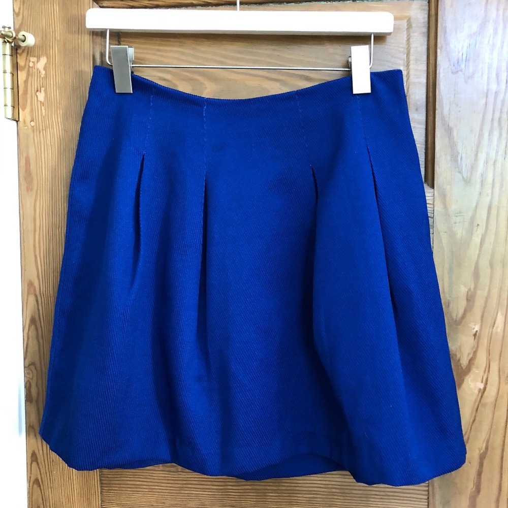 Kensie ribbed skater skirt cobalt blue 8